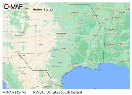 C-MAP Reveal Us Lakes South Central | M-NA-Y215-MS